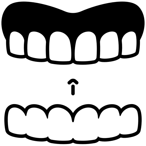A line illustration of clear aligners going on teeth to show that we offer invisalign in johns creek ga